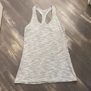 Grey Cool Racerback tank top from lululemon.